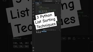 Python List Sorting Techniques [upl. by Bliss]