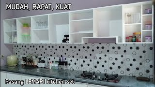 Cara memasang lemari kitchen set MUDAH amp KUAT [upl. by Etneciv909]