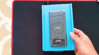 Anker Wireless Power Bank Powercore III 10K External Battery Qi Charging detailed unboxing [upl. by Uziel]