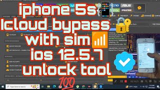 Iphone 5s icloud📲 bypass🔐 iOS 1257 Done Unlock Tool✅💯 [upl. by Phedra]