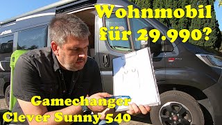 Gamechanger Clever Sunny 540  die Alternative zum Selbstausbau eines Wohnmobil Kastenwagen [upl. by Emmye285]