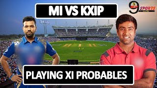 IPL 2018 KINGS XI PUNJAB VS MUMBAI INDIANS  PLAYING XI PROBABLESVIVO IPL 201834TH MATCH4TH MAY [upl. by Nitnelav]