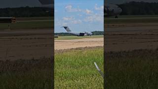 C17 Globemaster Reverse Thrust planesspotting Aviation military boeing jet [upl. by Llenal]