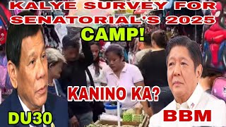 KALYE SURVEY BINONDO FOR MIDTERM ELECTION 2025 SENATORIALS CAMP DU30 vs BBM [upl. by Navaj512]