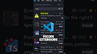 Visual Studio Code Extensions Pt2 vscode programming shorts [upl. by Lejna758]