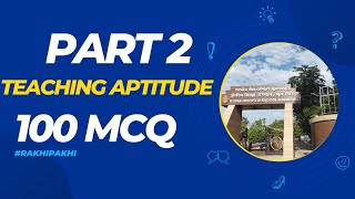 Teaching Aptitude MCQ for cee rie ncert teaching career admission after12th rakhipakhi [upl. by Lusar243]