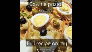 Bow tie pasta saladchicken saladshortsytshortsyoutubeshortsCooking with Humi [upl. by Arral]