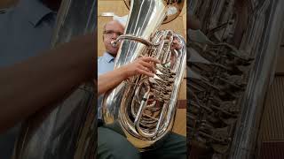 Das Abzeichen Militärmarsch  Miraphone Kaisertuba 497 Hagen  Soundcheck  Bass Solo ytshort [upl. by Siramay]