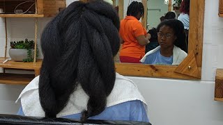 Protective hairstyle on long natural hair [upl. by Lynden]