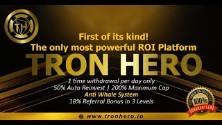 TRONHEROIO  THE CRYPTO ROI HERO [upl. by Artap88]