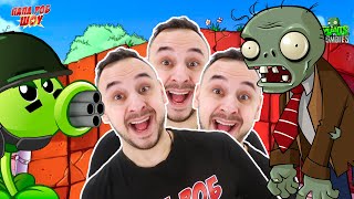 ПАПА РОБ И ЗОМБИ ПРОТИВ РАСТЕНИЙ ОБОРОНА НА КРЫШЕ В PLANTS VS ZOMBIES 13 [upl. by Enneyehs15]