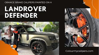 Land Rover Defender 2022 Getting its Brake Calipers Painted Orange [upl. by Asha54]