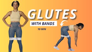 10 MIN Booty Band Workout At Home Tone Your Glutes [upl. by Annoif]