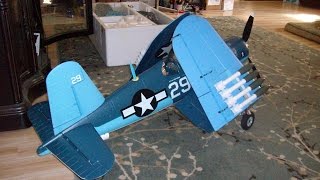 Super F4U Corsair Banana Hobby Folding Wing Corsair Flight [upl. by Yesllek]