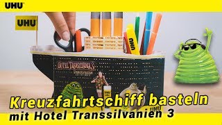 Kreuzfahrtschiff basteln mit Papier  DIY Bastelideen für Kinder  Hotel Transsilvanien 3 [upl. by Alliuqahs156]