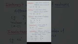 Isotopes IsobarsIsotonesIsoelectronic and Isodiaphers definition in easy word [upl. by Eugene]