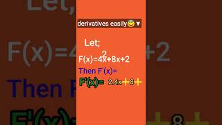 Shorts Derivatives Easily [upl. by Amery844]