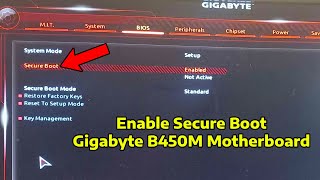 How To Enable Secure Boot in Gigabyte B450M Motherboard [upl. by Sisto]