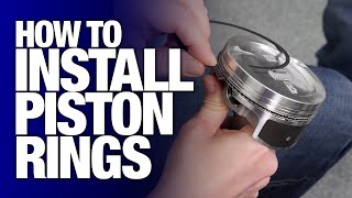 How to Install Piston Rings  Engine Building 101 [upl. by Apostles]