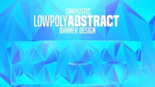 Photoshop Tutorial Abstract LowPoly Banner Design [upl. by Beverlee]