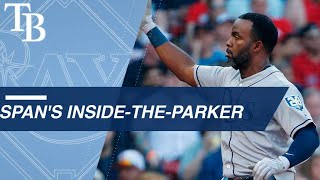 Denard Span races for an insidethepark home run [upl. by Aynotan379]