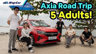 2023 Perodua Axia 10 AV Review in Malaysia Five Adults Plus Luggage on ONE Full Tank  WapCar [upl. by Rik856]