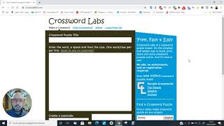 Andrea Cartotto  Come creare un cruciverba online con Crossword Labs [upl. by Elnukeda235]