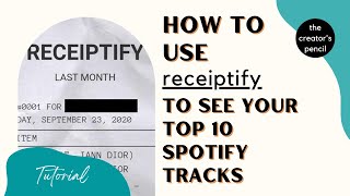 How to use Receiptify to see your top 10 spotify tracks [upl. by Ahsiyk]