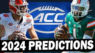 ACC Football Predictions for 2024  Final Standings amp Championship Game [upl. by Welford]