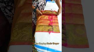 Easy Saree pallu Pleats tricks get more pleatsTirupurSareeDrapist shortvideo viraltrending [upl. by Ruffina]