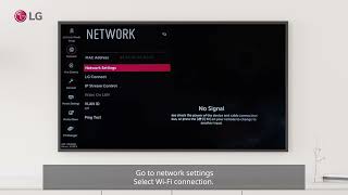 How to Connect Wifi  LG HotelCommercial TV [upl. by Shornick]