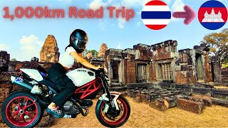 Hua Hin  Siam Reap Motorbike Road Trip Thailand to Cambodia on a Ducati Chong Chom Border Crossing [upl. by Bettye]