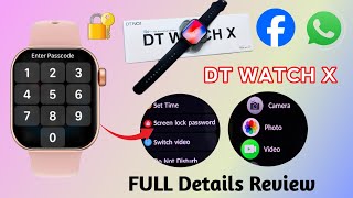 DT Watch X Smartwatch All Details Review  DT Watch X⚡️ Smartwatch Series 10 Review 🔥 [upl. by Alvar]