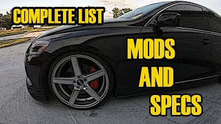 GS430 COMPLETE MODS AND SPECS [upl. by Alyak396]