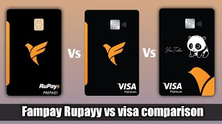 fampay visa card vs rupay card comparison which is best visa famcard [upl. by Min]