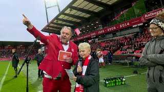 10årige Magne som stadionspeaker på Aalborg Portland Park [upl. by Oj]