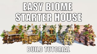 Minecraft Starter House Customisable  5 Ways Build Tutorial [upl. by Emorej496]