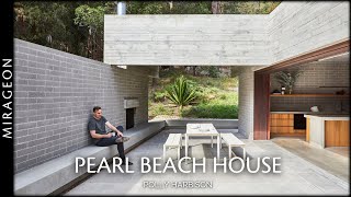 BrutalismInspired Concrete House in the Bush  Pearl Beach House [upl. by Einnel]