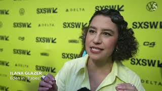 Ilana Glazer Pamela Adlon amp Michelle Buteau on premiering Babes a movie about pregnancy in Texas [upl. by Yeldarb]