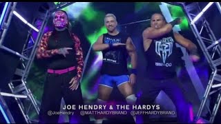 Joe Hendry amp The Hardys Entrance at TNA Emergence [upl. by Nnylhtak]