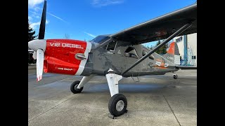 FIRST IN WORLD  FIRST FLIGHT DHC2 BEAVER WITH DIESEL ENGINE [upl. by Dowd966]