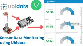 Monitoring sensor data on ubidots IoT platform  ESP32 with ubidots using MQTT iot iotproject [upl. by Eliot]