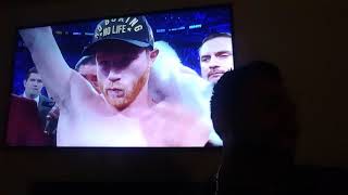 Canelo vs GGG 2 winning Reaction [upl. by Drarreg378]