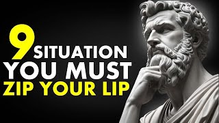 Always Be Silent In 9 Situations  Marcus Aurelius Stoicism [upl. by Anialem]