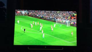 Benteke overhead kick vs Man Utd 1292015 amazing goal [upl. by Desimone]