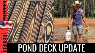 DIY Shousugiban Wood Burning Torching Technique on Pine Dock or Deck [upl. by Weathers]