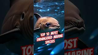 Top 10 most endangered marine species shorts top10 facts seacreatures [upl. by Ettelocin]