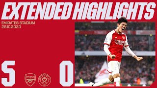 EXTENDED HIGHLIGHTS  Arsenal vs Sheffield United 50  Nketiah Vieira amp Tomiyasu [upl. by Levi729]