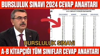 Bursluluk Sınavı 2024 Cevap Anahtarı Ne Zaman Açıklanacak AB Kitapçığı cevapları MEB Açıkladı mı [upl. by Gnirps]