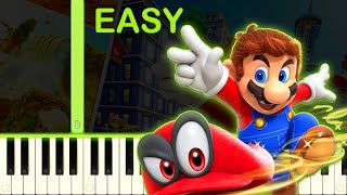 SUPER MARIO ODYSSEY  EASY Piano Tutorial [upl. by Ardnuat593]